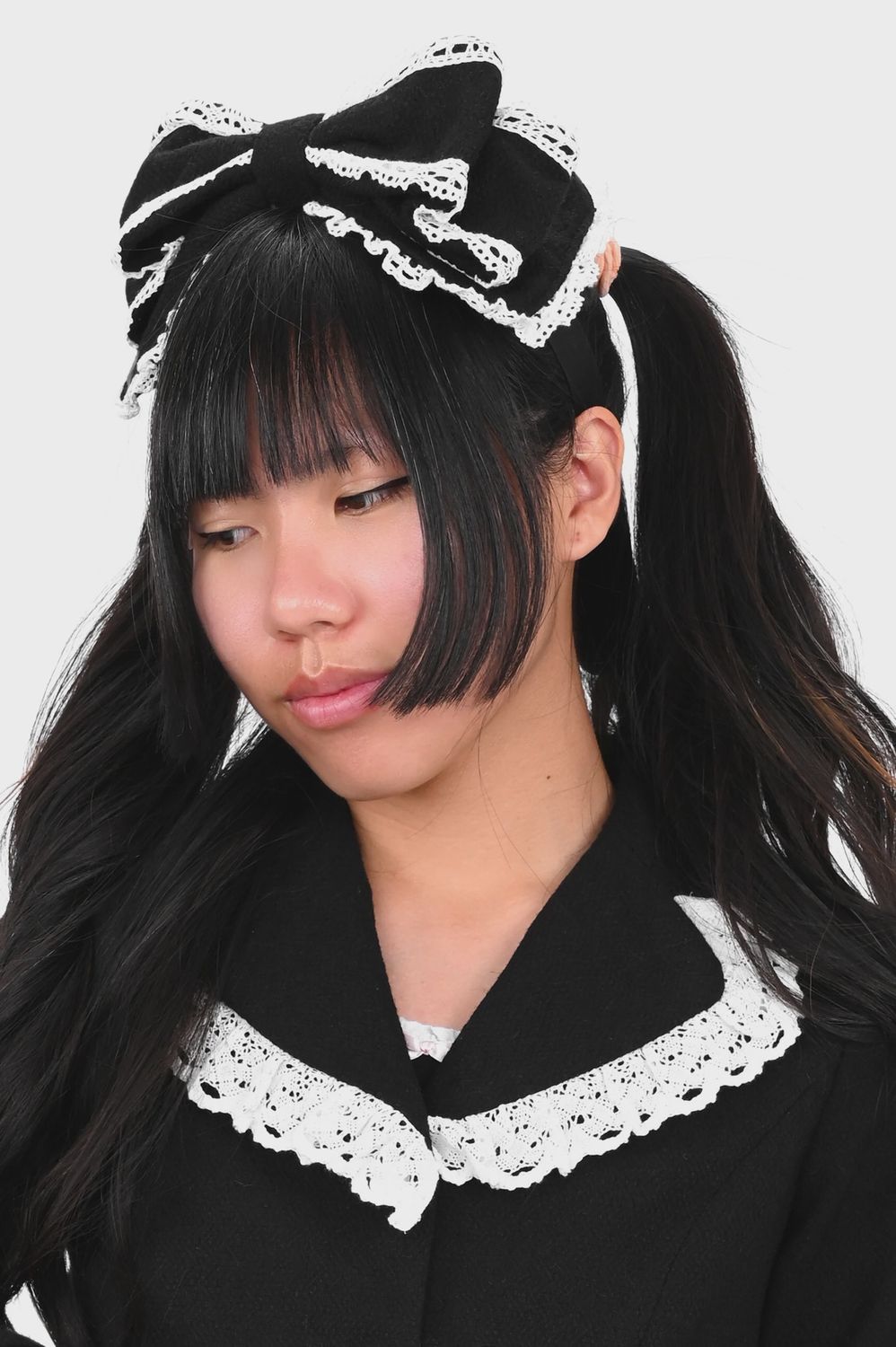Charlotte Headbow [BLACK / WHITE]