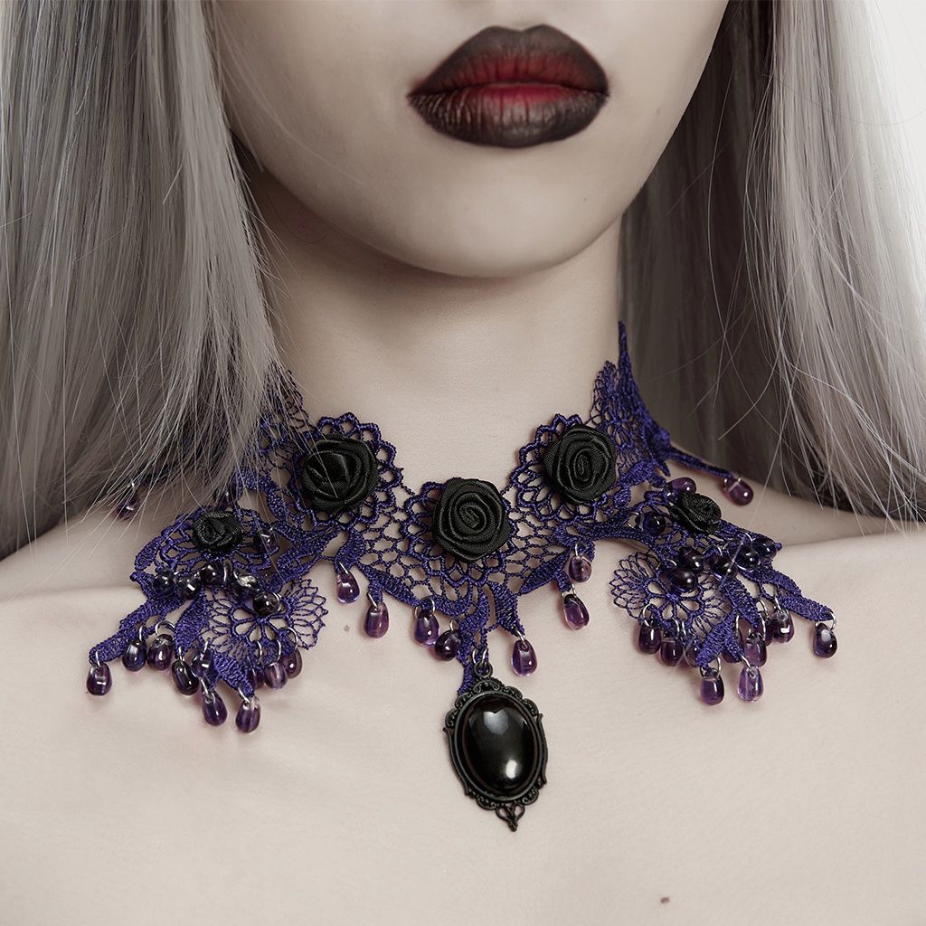Choker Dentelle WS-832 [MAUVE]