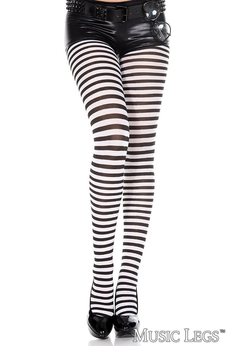 Bas Collants Rayé NOIR &amp; BLANC / ML7471