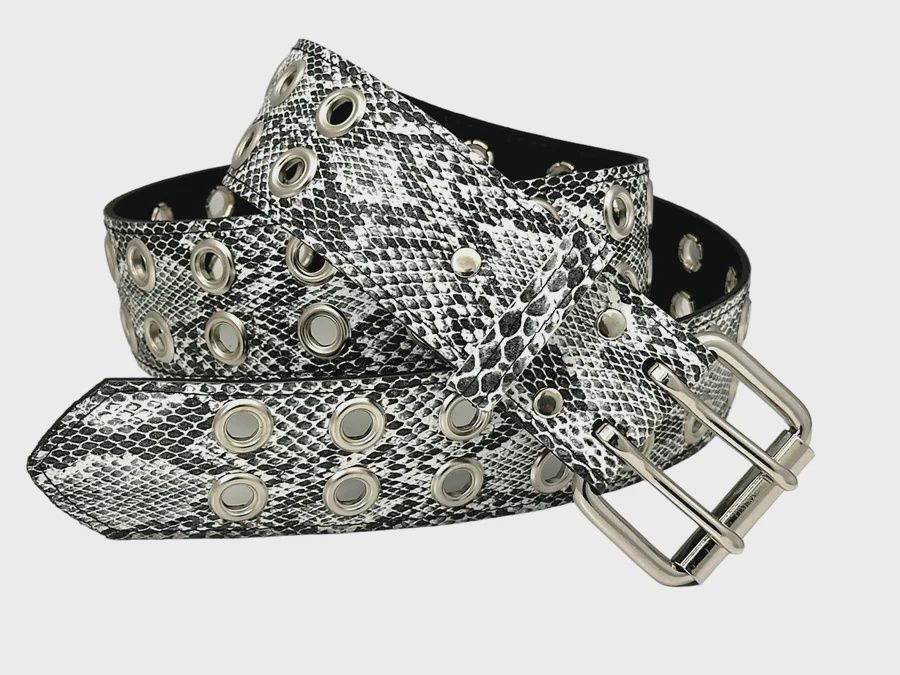 Ceinture Serpent à Œillets BT145SNK-WHT