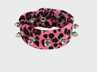 Bracelet en Léopard avec Studs BC203L [ROSE]