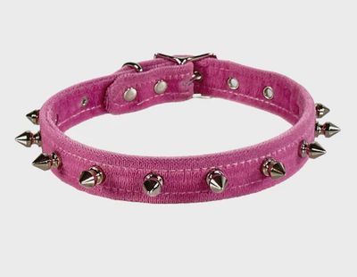 Choker en Velours à Studs CK134 [ROSE]