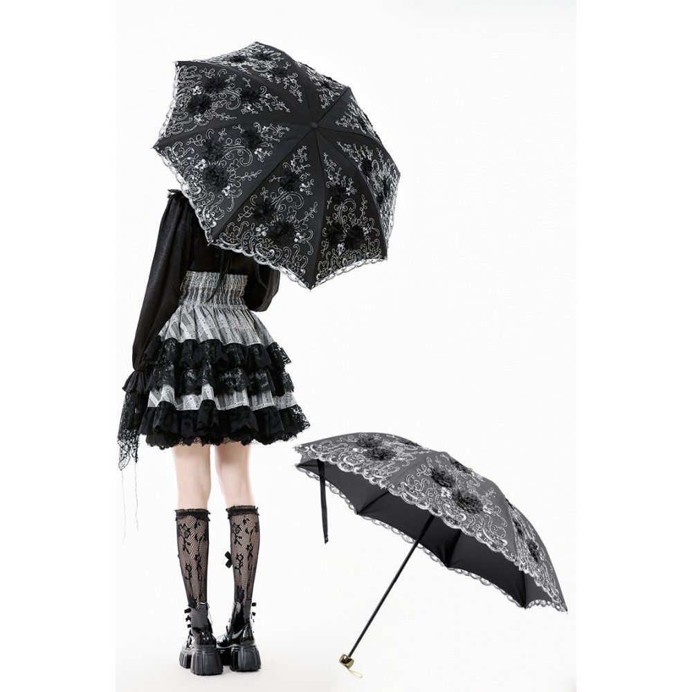 Parasol Brodé à Double Épaisseur AUM015