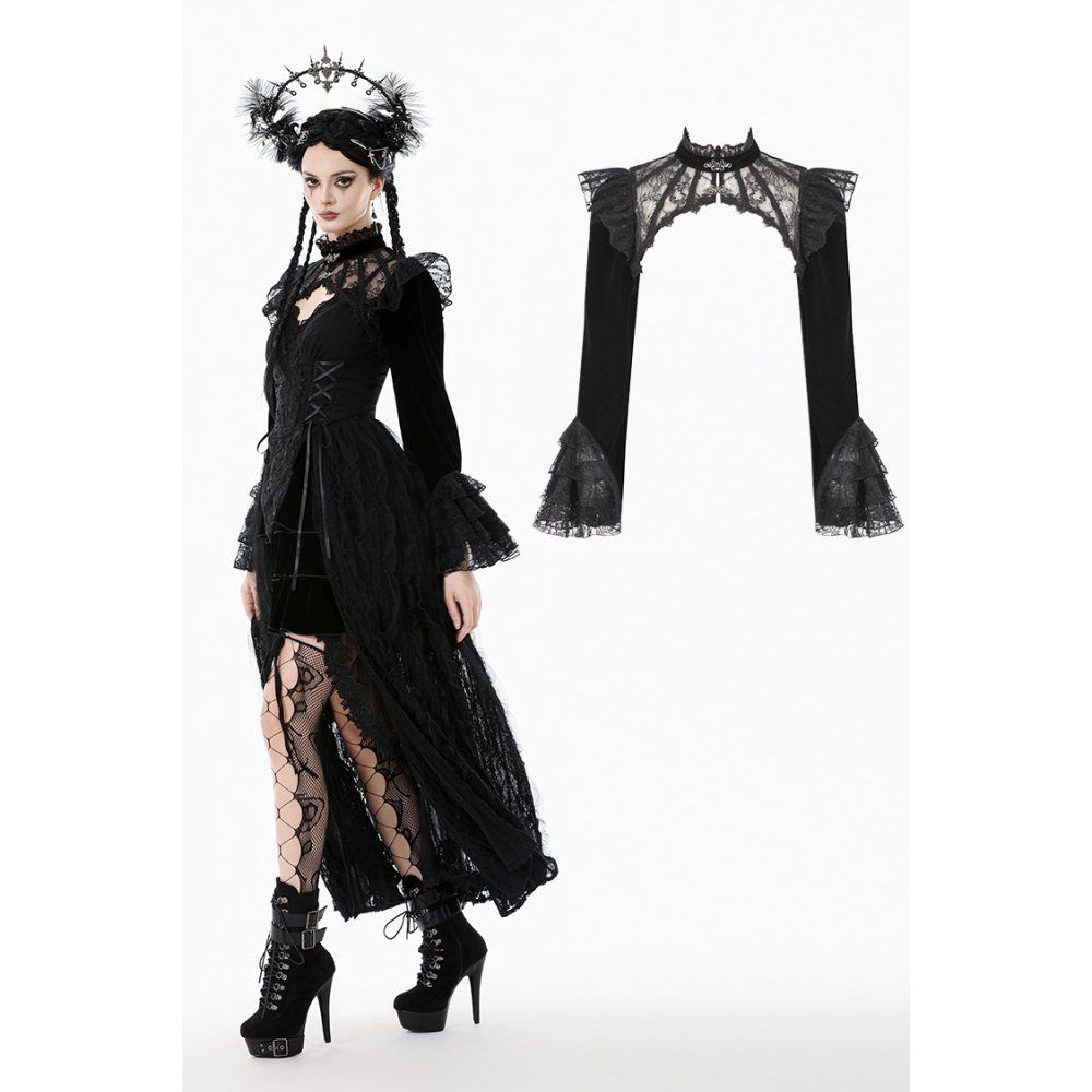 Boléro Velours et Dentelle BW170