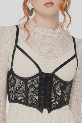 Bustier Arden Lace Basque [NOIR]
