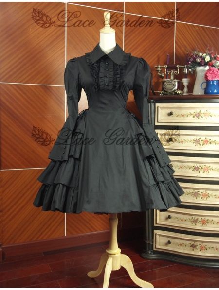 Robe Long Sleeves Classic Gothic [LG-0053]
