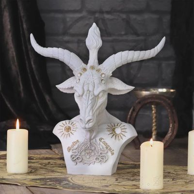 Statuette Baphomet Bust [B5780U1] [BLANC]