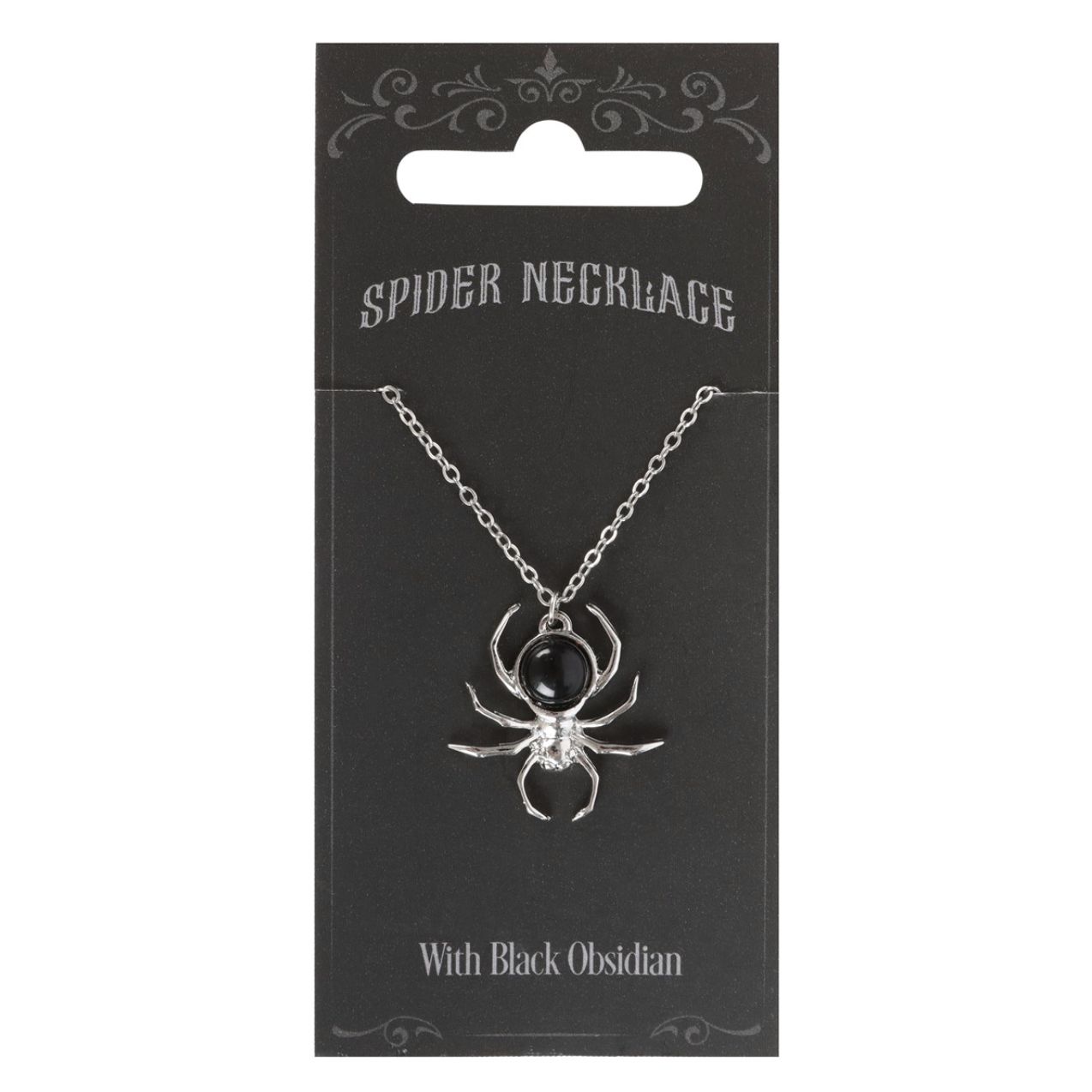 Collier Spider Black Obsidian Pendant [WE_55424]