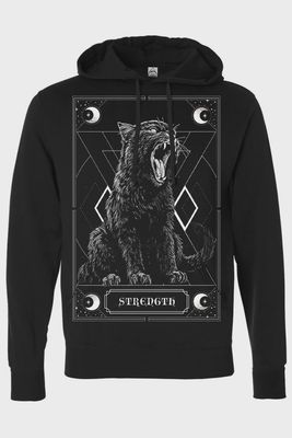 Hoodie Strength Kitty Tarot Unisexe