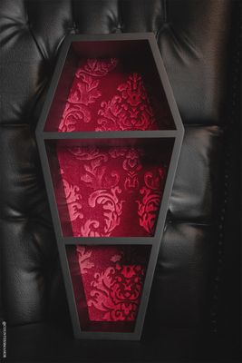 Étagère Coffin Haunted Mansion 20&quot; [ROUGE]
