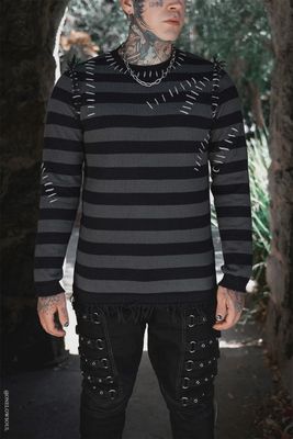 Pull Autopsy Stitch Striped