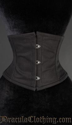 Corset Underbust Waist Cincher Coton Noir