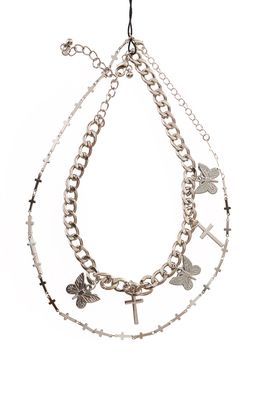 Collier Papillons et Croix [AC45508]