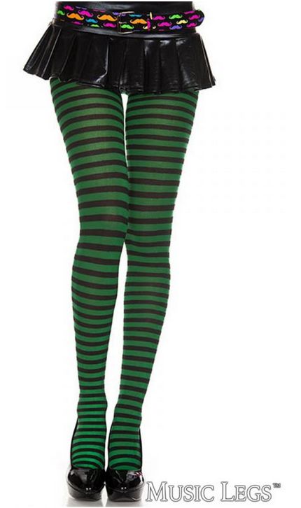 Bas Collants Rayé / ML7471 [NOIR / VERT HUNTER]