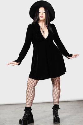 Hecate Black Velours Dress