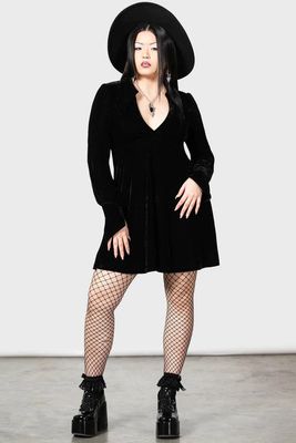 Hecate Black Velours Dress
