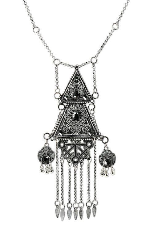 Double Triangle Necklace [SILVER]