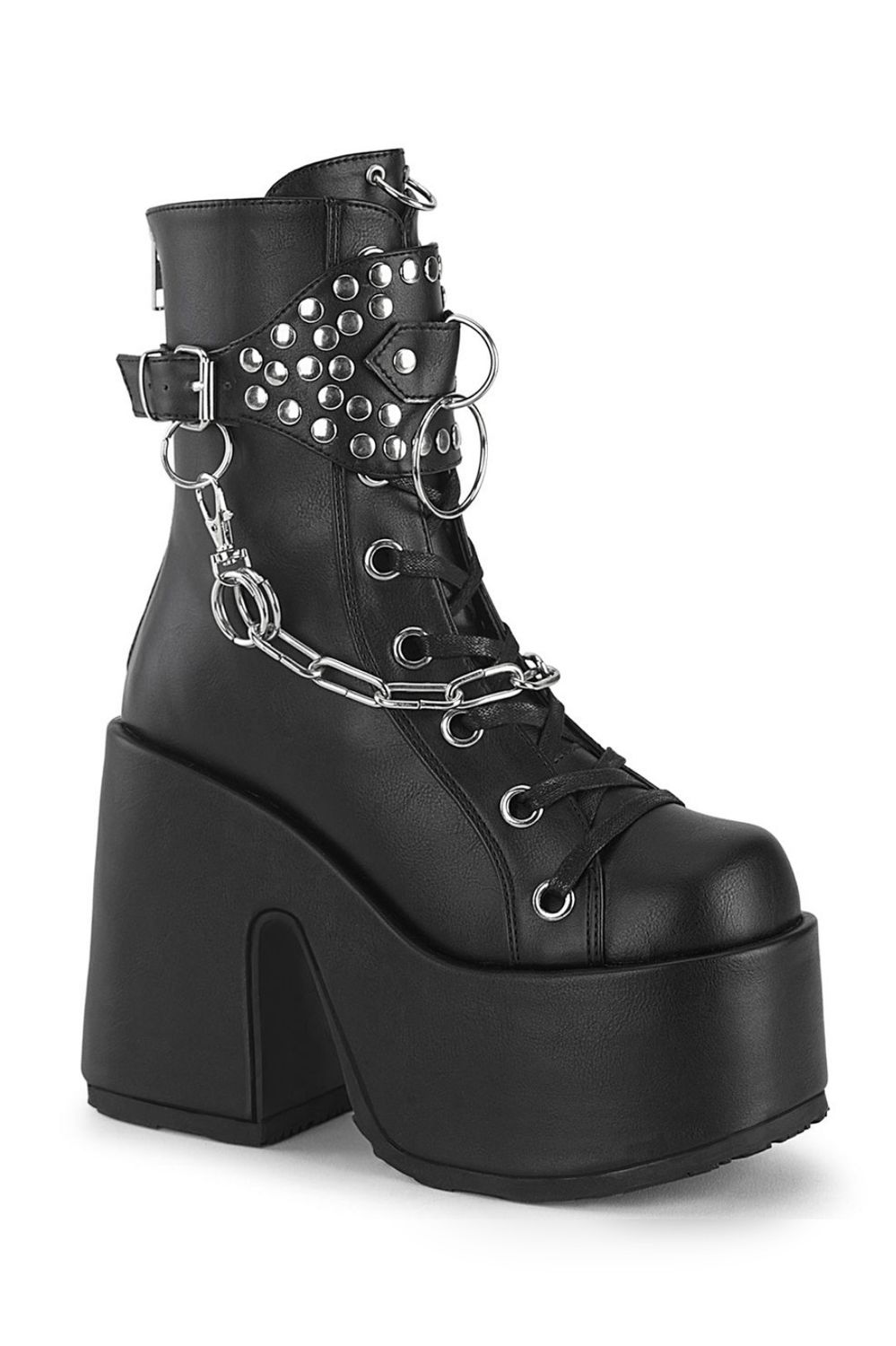 Mid-calf Heeled Platform Boots CAM-65/BVL