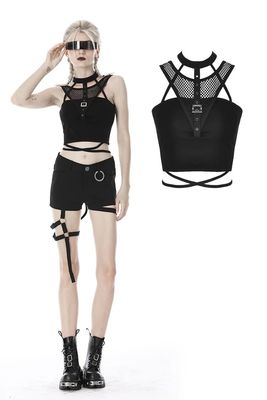Strappy Goth Haltet Top TW266