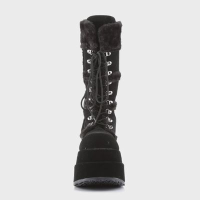 Fluffy Pltaform Boots BEAR-202/B/PU