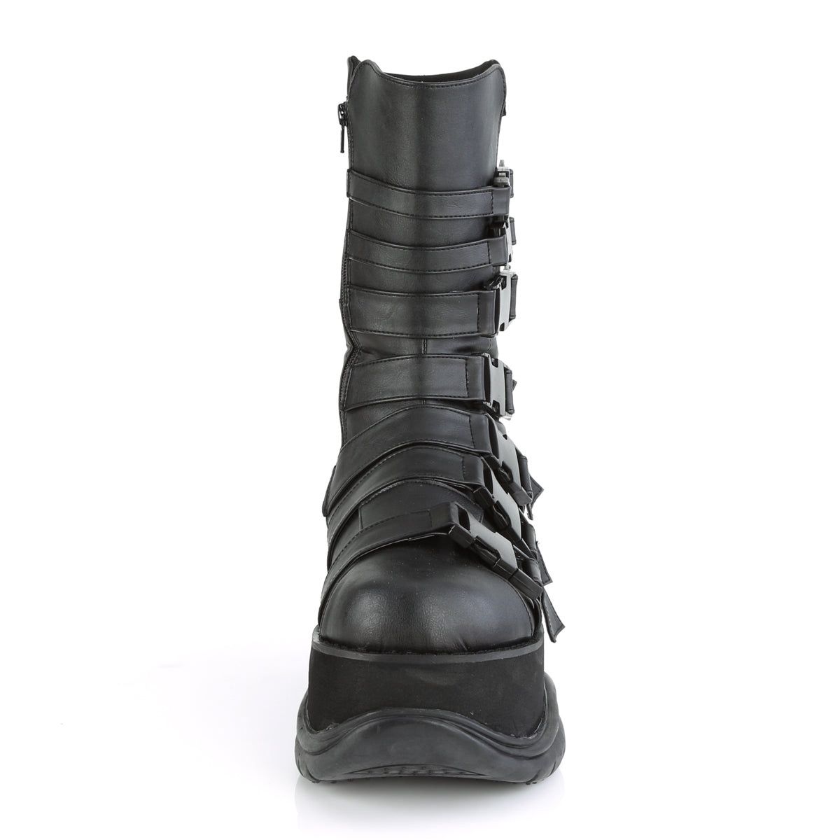 Black Cyber Multi-Strap Platform Boots - NEP-210/BVL