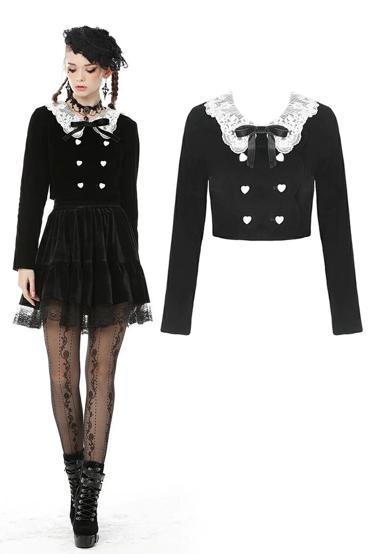 Jacket With a Lace Collar JW222