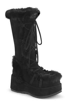 Mid-calf Fluffy Boots CUB-311/BVS [BLACK]