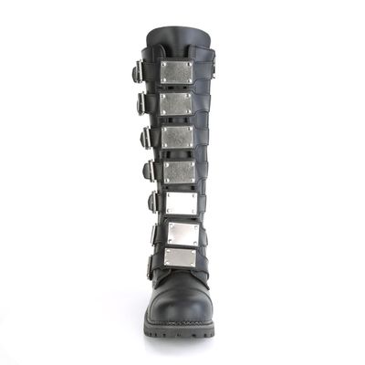 Knee-High Buckle Combat Boots RIOT-21MP/BVL