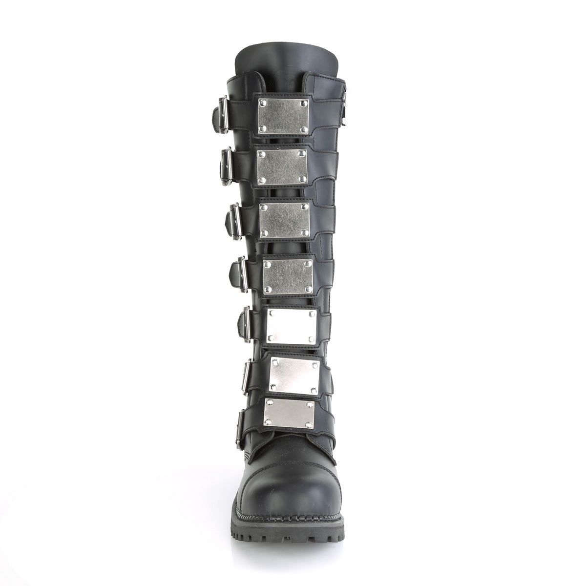 Knee-High Buckle Combat Boots RIOT-21MP/BVL