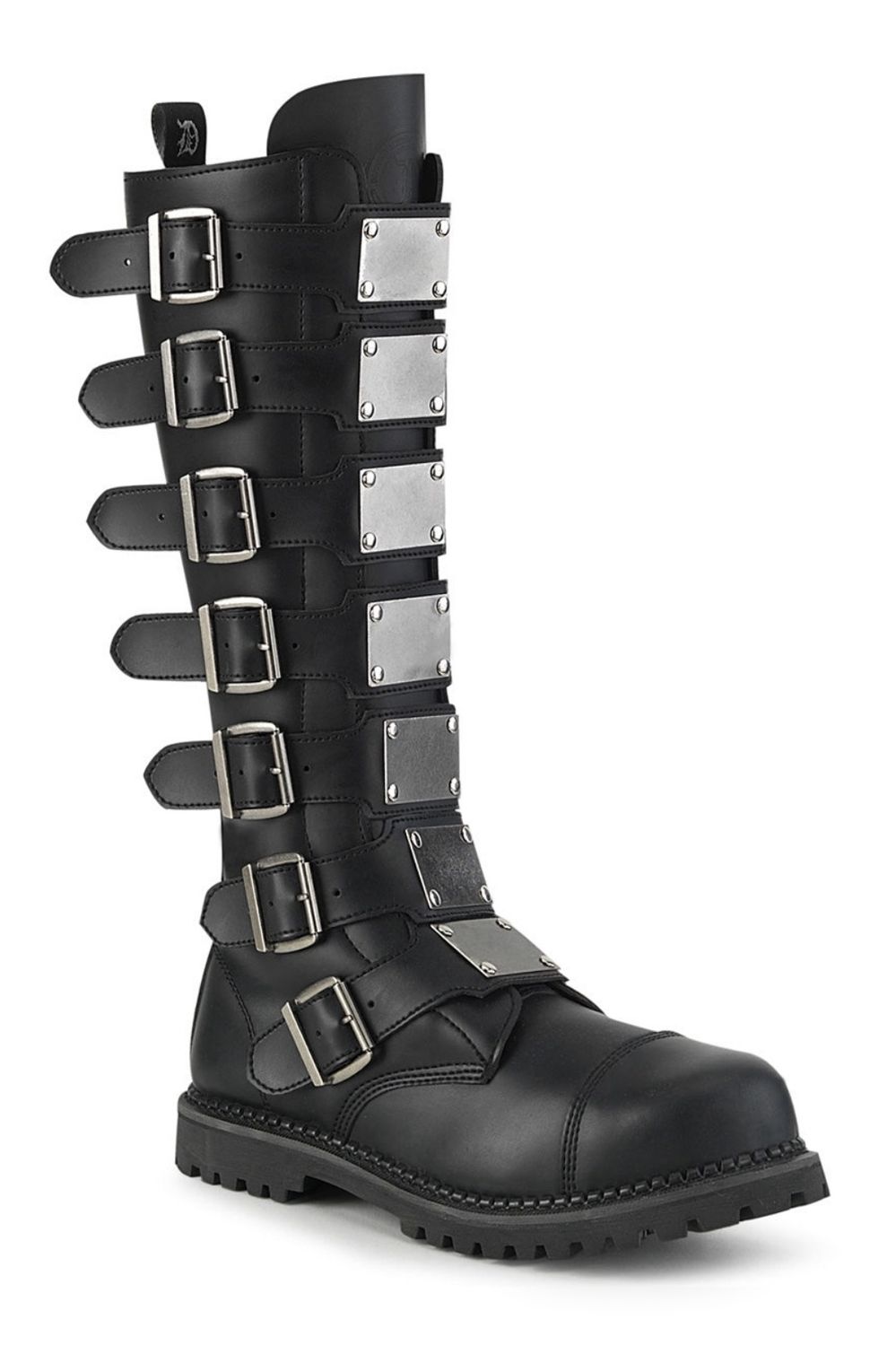 Knee-High Buckle Combat Boots RIOT-21MP/BVL