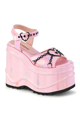 Wedge Platform Sandals WAVE-09/BPHG [PINK]