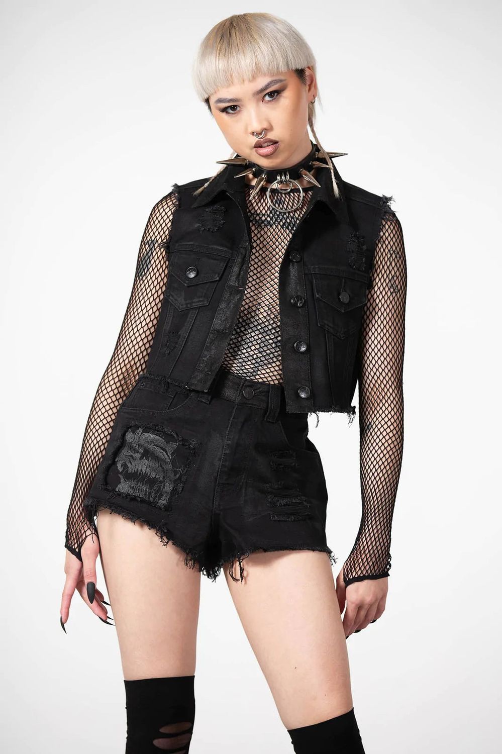 Prediction Shorts [PLUS] - Distressed Denim Shorts