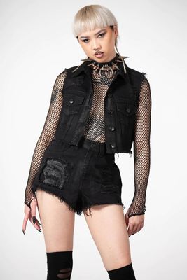 Prediction Shorts [PLUS] - Distressed Denim Shorts