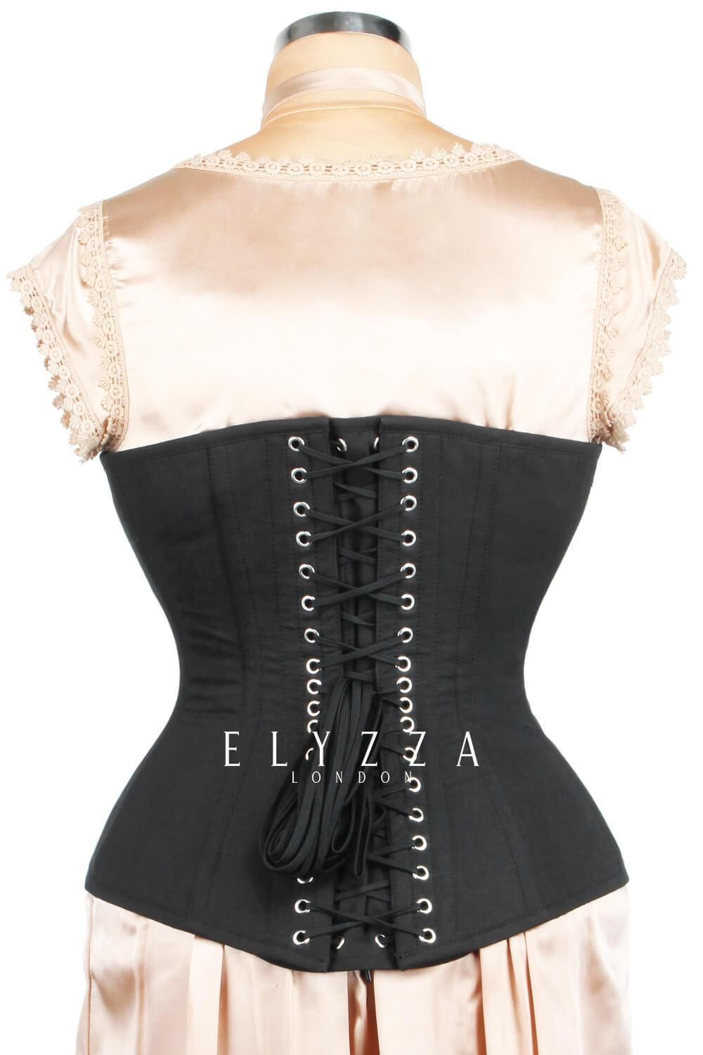 Edwardian Faux Leather Corset [EL-116][PLUS]