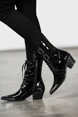 Dark Sin Heeled Boots