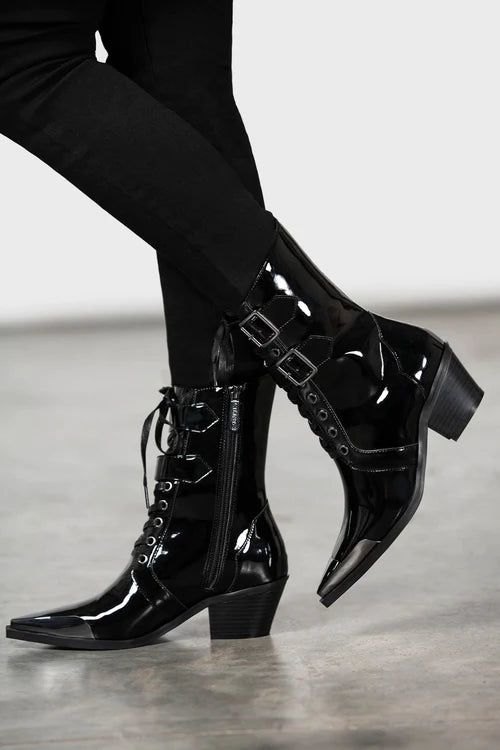 Dark Sin Heeled Boots