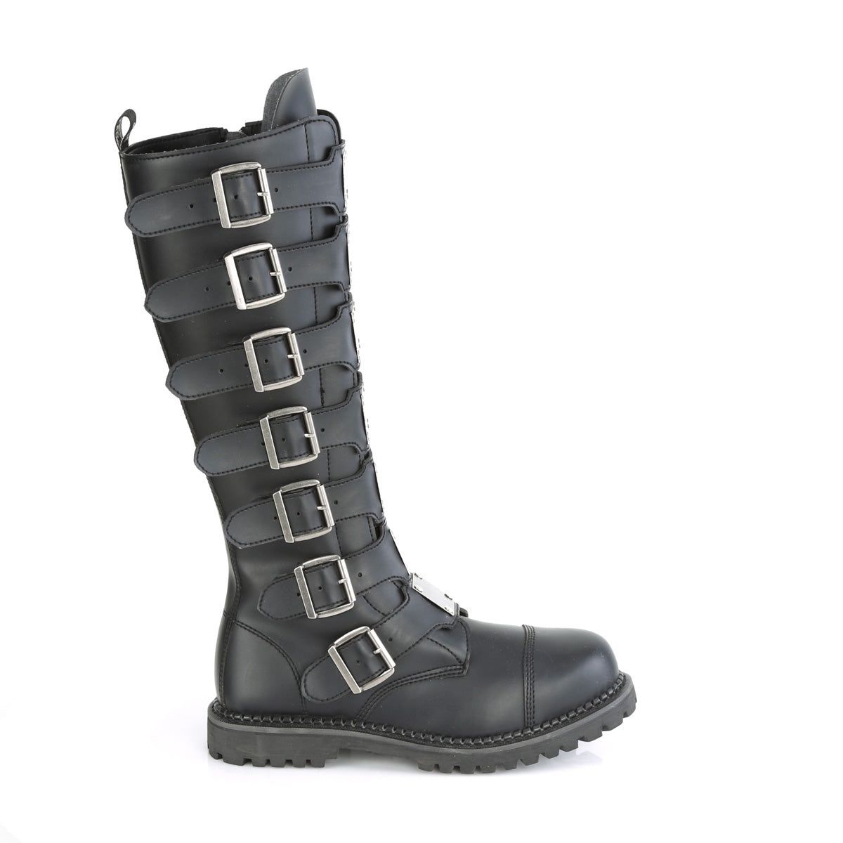 Knee-High Buckle Combat Boots RIOT-21MP/BLE