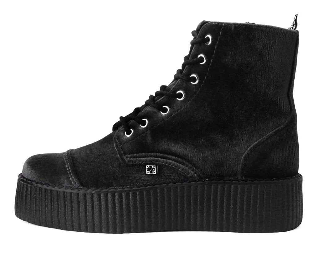 Velvet 7-Eye Creeper Boots [BLACK]