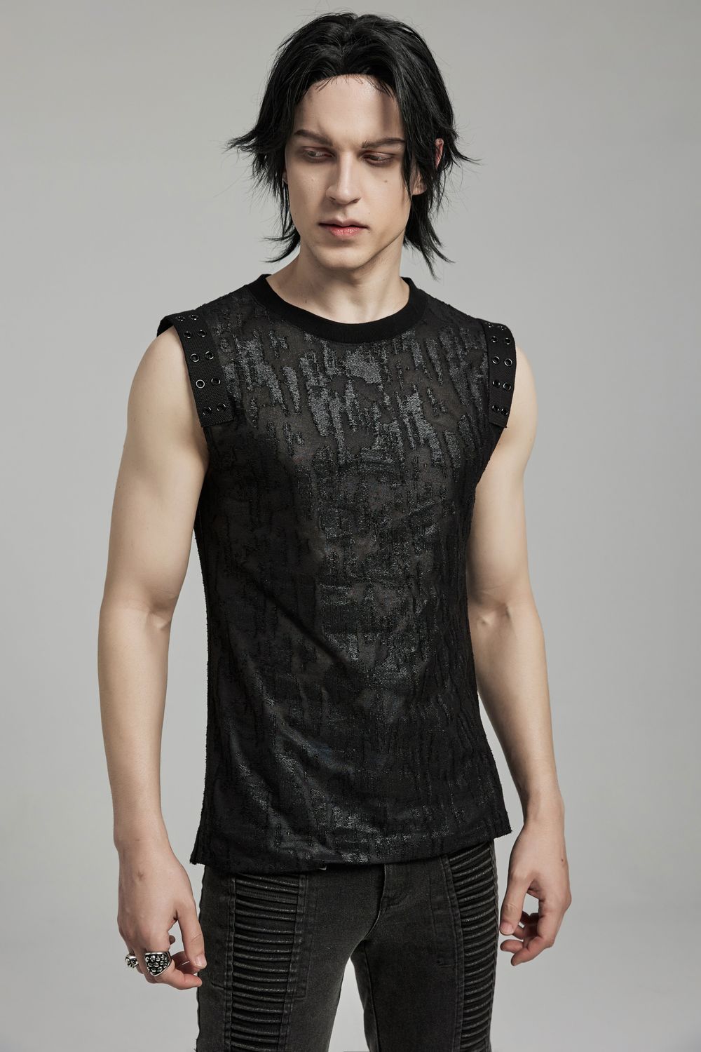 Sleevesless Top WT-887 [BLACK]