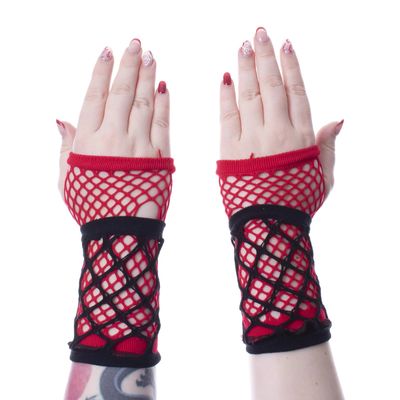 Ruby Emo Gloves [BLACK/RED]