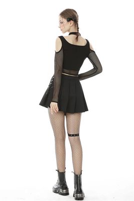 Top with Fishnet Long Sleeves TW304