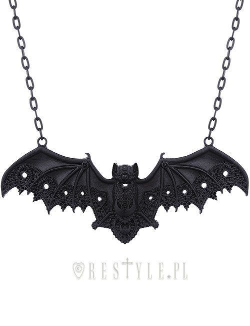 Lace Bat Necklace ­[BLACK]