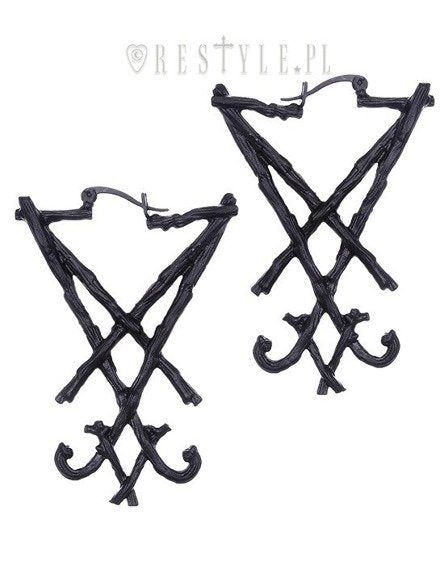 Lucifer Sigil Earrings [BLACK]