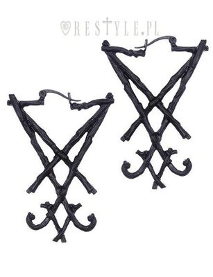 Lucifer Sigil Earrings [BLACK]