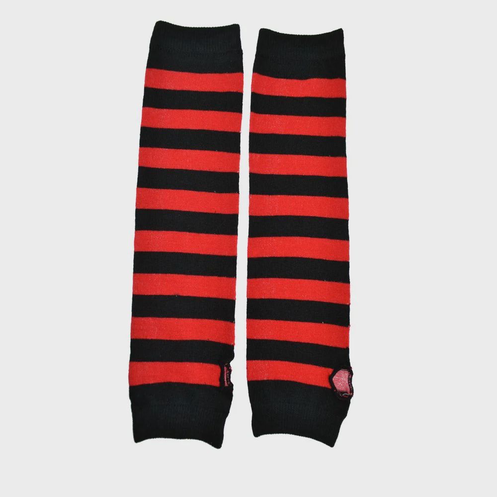 Stripe Arm Warmers [BLACK / RED]