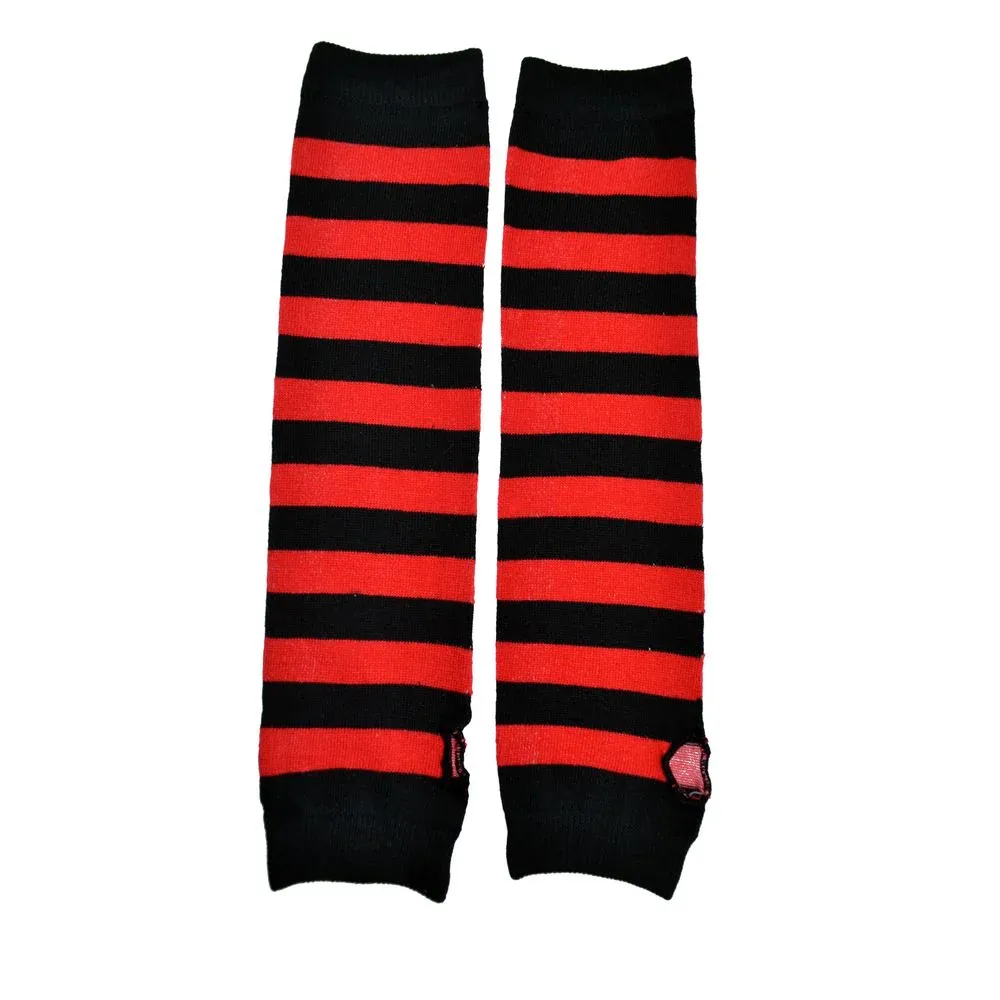 Stripe Arm Warmers [BLACK / RED]