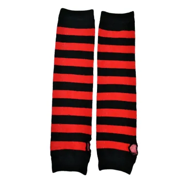 Stripe Arm Warmers [BLACK / RED]