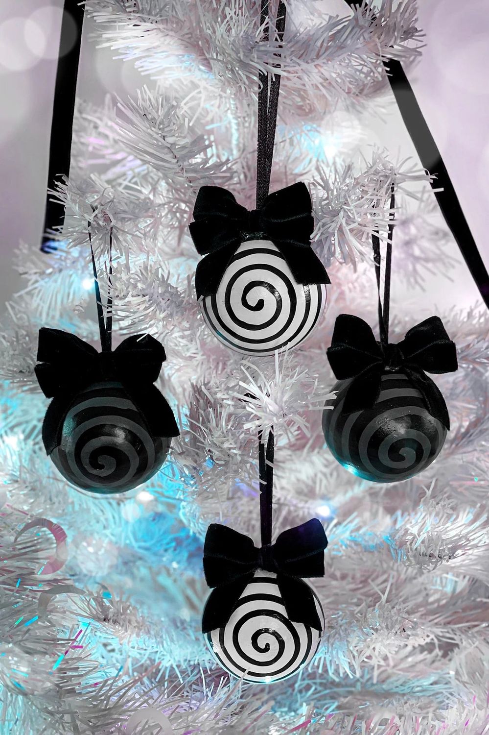Downward Spiral Christmas Ornaments