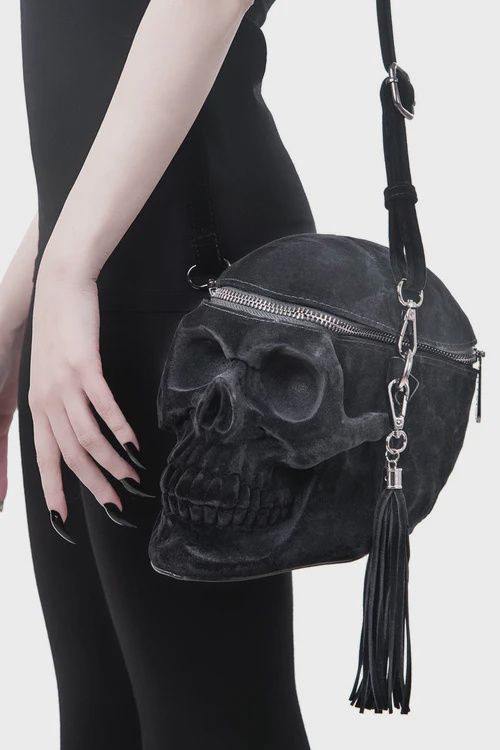 Grave Digger Skull Purse [BLACK VELVET]