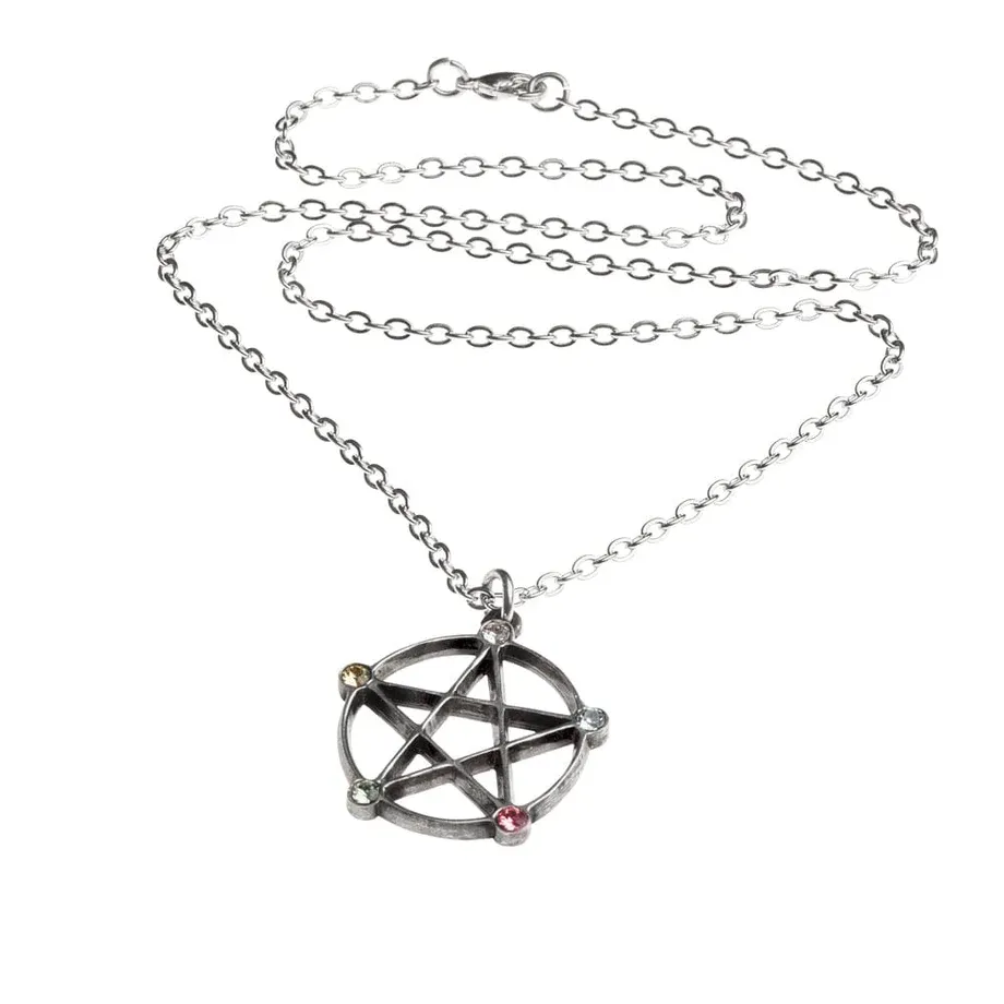 Wiccan Elemental Pentacle Necklace [P786]
